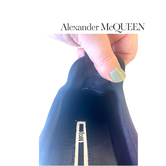 McQ by Alexander McQueen Loafers Slippers Studded Slip-Ons Size EU 39 AU 8 + bag - Picture 9 of 14